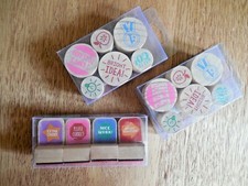 NEW Lot of 3 Sets of "BACK TO CLASS" Wood Mounted Rubber Stamps Teacher School