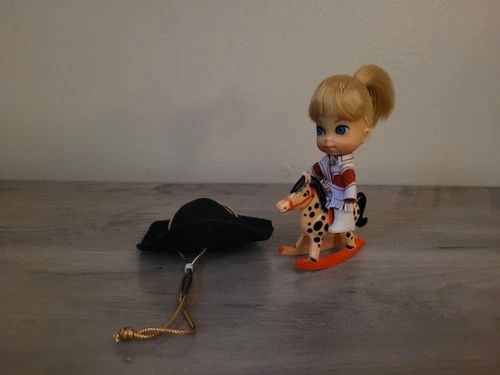 VTG Mattel Liddle Kiddles CALAMITY JIDDLE Cowgirl Doll Outfit Hat Boots Horse