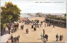 Antique Postcard Pier Approach Bus Cleethorpes Lincolnshire England Valentines