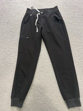FIGS Zamora Jogger Scrub Pants Women's XS Black Medical Nurse Pants W18SW2005