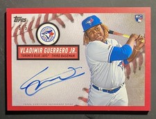 2019 Topps Brooklyn Collection Red Border Auto Vladimir Guerrero Jr. RC 5/5