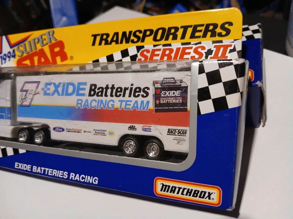1994 MATCHBOX SUPER STAR TRANSPORTE SERIES II EXIDE BATTERIES Geoff Bodine 1/80 - Image 2 of 4