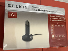 8 Belkin Wireless G USB Network Adapter 802.11g Desktop Laptop Wi-Fi Adapter Box