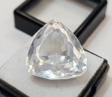 Stunning White Zircon Trillion Cut 42 Ct Natural Loose Gemstone EGL Certified