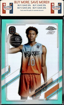 2021-22 Topps Chrome Overtime Elite #56 Jaylen Martin Aqua #/199 Team Elite