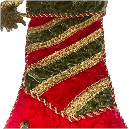 Frontgate Yuletide Quilted Toe Christmas Stocking “Virginia” - Picture 3 of 19