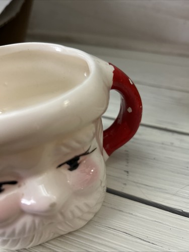 Tazas de cerámica vintage apilables de Navidad con cara de Papá Noel CANTIDAD 2 - Imagen 24 de 24