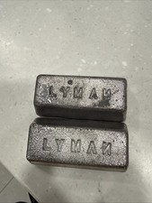 LYMAN LEAD 1 ish-POUND INGOTS, FISHING SINKERS, HUNTING BULLETS, ETC. Lot Of 2
