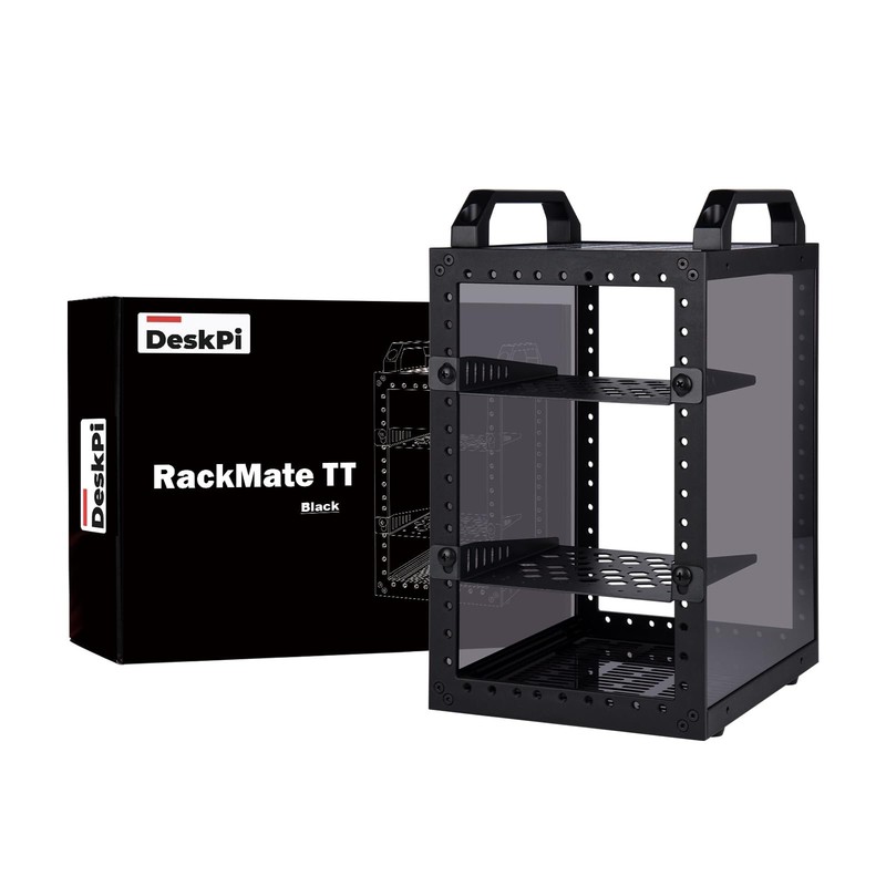 GeeekPi DeskPi RackMate TT Mini Server Cabinet for Mini PC, 200mm Depth Mini