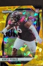 2025 Panini Prizm Draft Picks - Aeneas Peebles #145 Gold Ice Prizm (RC)
