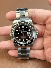 Rolex GMT-Master II 116710LN Silver Oyster Bracelet With Black Dial