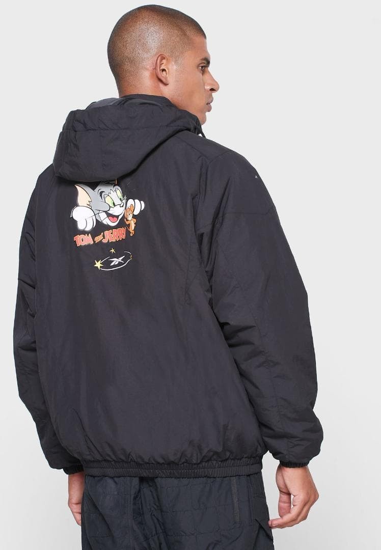 Reebok Tom & Jerry Men's Down Jacket O Size Streetwear Puffer Coat New thumbnail 2