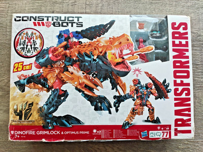 Hasbro Transformers 4, Construct Bots Dinofire Grimlock & Optimus Prime Set.
