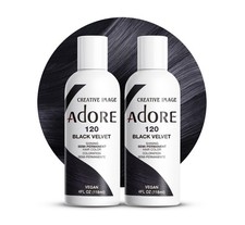Adore Semi Permanent Hair Color 120 4 Fl Oz Pack of 2 , 120 Black Velvet