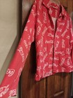 Coca Cola Red White Flannel Collar PJ Pajamas Top Shirt M Medium Women Unisex — photo 9