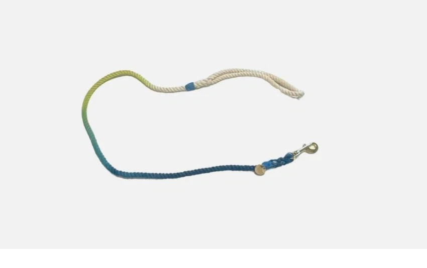 Correa Found My Animal Teñida a Mano Cuerda Ombre Azul Perro Mascota Foto 3 de 3