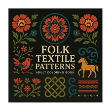 Folk Textile Patterns - Adult Coloring Book