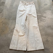 1970s Vintage Pinstripe Lady Wrangler Pants Flare Leg Western Cotton 26x30