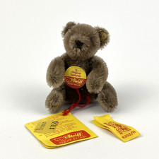 Steiff Mini Gray Teddy Bear 1980s Replica  TAG NOT ATTACHED 3" 0202/11 