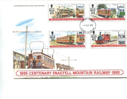 Isle of Man 1995 Snaefell Mountain Railway FDC cancelled Ramsey