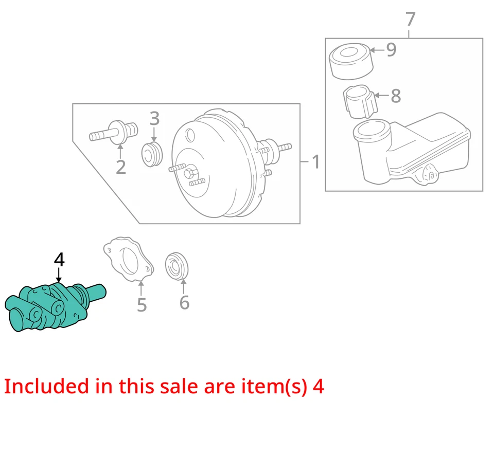 Toyota Echo 2001 cilindro maestro de freno fabricante de equipos originales 127 k millas - LKQ380908343 Foto 4 de 4