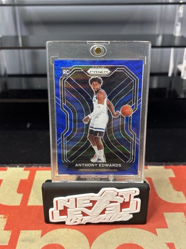 2020-21 Panini Blue Wave Prizm #258 Anthony Edwards Timberwolves RC Rookie