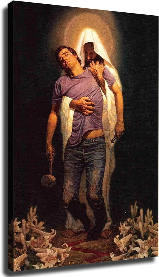 Thomas Blackshear II - Forgiven Jesus Christ Poster Painting Canvas Wall Art