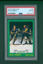 1973 O-Pee-Chee Hockey Card - #139 Rene Robert, PSA 8 NM/MT