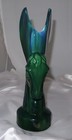 Vintage Royal Haeger, R875, Long Ear Horse Vase, Green w Blue Streaks