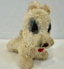 Steiff Miniature Schnauzer- Terrier Dog 1950s Mohair Plush Germany 4"