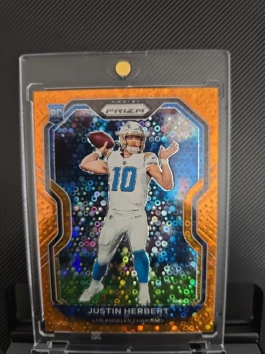 2020 Panini Prizm - Rookie Justin Herbert #325 Orange Disco Prizm (RC)