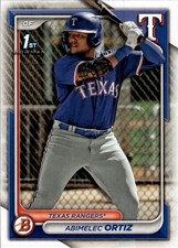 Abimelec Ortiz 2024 Topps 1st Bowman Prospect Texas Rangers MLB Card # BP-16