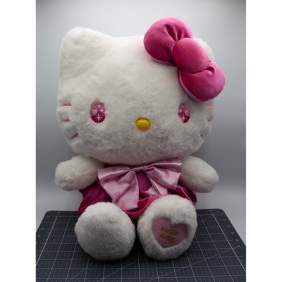 Sanrio Hello Kitty Plush L BTD KT Pink Velvet Dress Heart Eyes 12 Inch NWT 2023