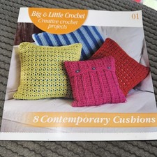 Big & Little crochet Projects. Book No 01 Crochet Book  8 contemporary cushions 