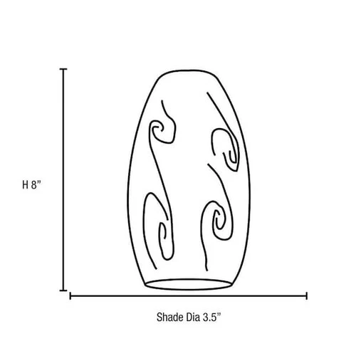 ACCESS LIGHTING 23111-RUSKY Merlot, Pendant Glass Shade, Red Sky Glass - Picture 2 of 3