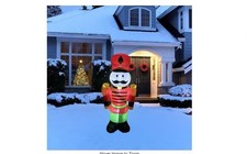 51 cali BOŻONARODZENIOWY ŻOŁNIERZ DZIADEK DO ORZECHÓW NADMUCHIWANY ZEWNĘTRZNY PODWÓRKO OŚWIETLONA DEKORACJA