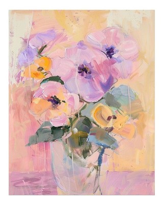 Floral Abstract Wall Art Poster - Vibrant Flower Painting Print