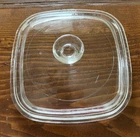 Vintage Small Square A-20/P41-GC Pyrex Corning Ware Clear Glass Replacement Lid