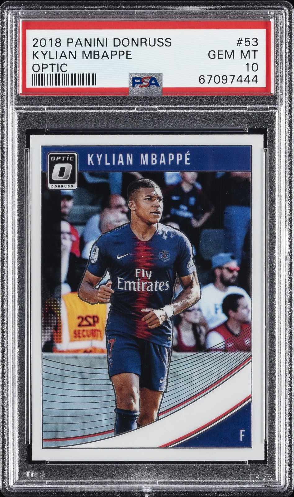 2018 PANINI DONRUSS OPTIC #53 KYLIAN MBAPPE PSA 10