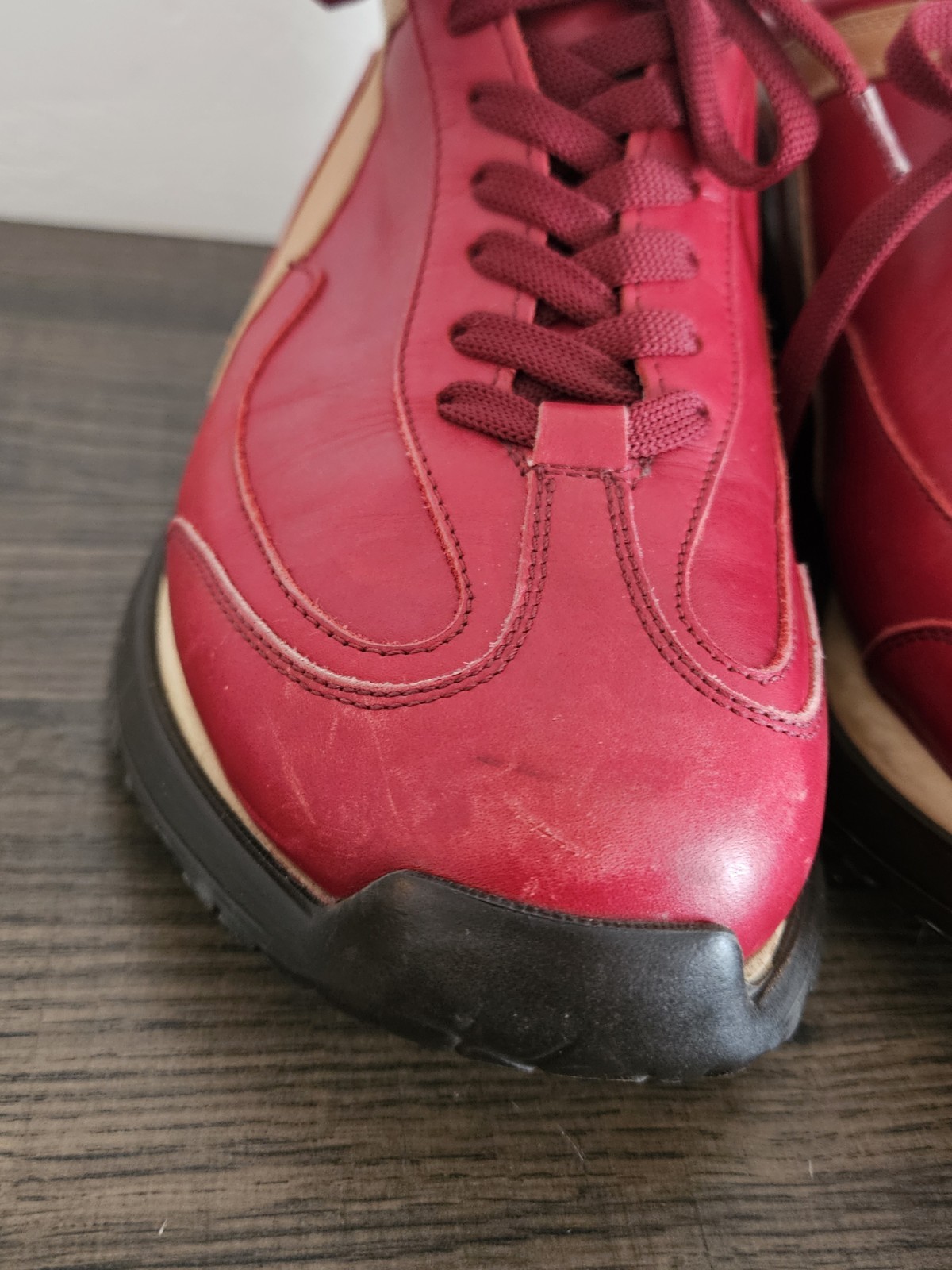 Clean Cesare Paciotti 4US Python Leather Red Lace… - image 3