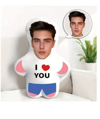 Maßgeschneiderte ''I Love You'' Mini Plüsch Puppe Personalisiertes Fotokissen,