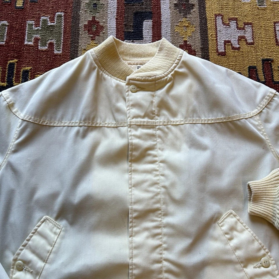 Chaqueta Taxi Bombardero De Colección Años 60 La Paz By Catalina Algodón Talla 38 - Amarillo Pálido Foto 2 de 4