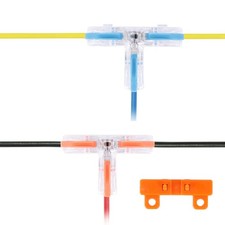 Brightfour T Tap Connectors for AWG 28-12, Lever Wire T 20 Pack