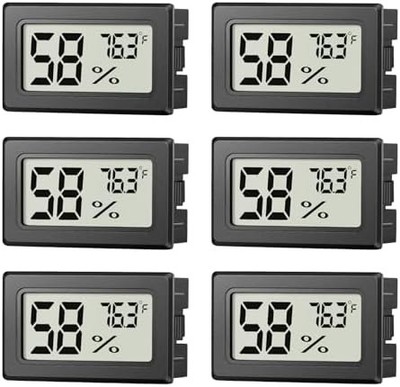 6 Pack Mini Hygrometer Indoor Humidity Meter, Small Digital Thermometer Humidity