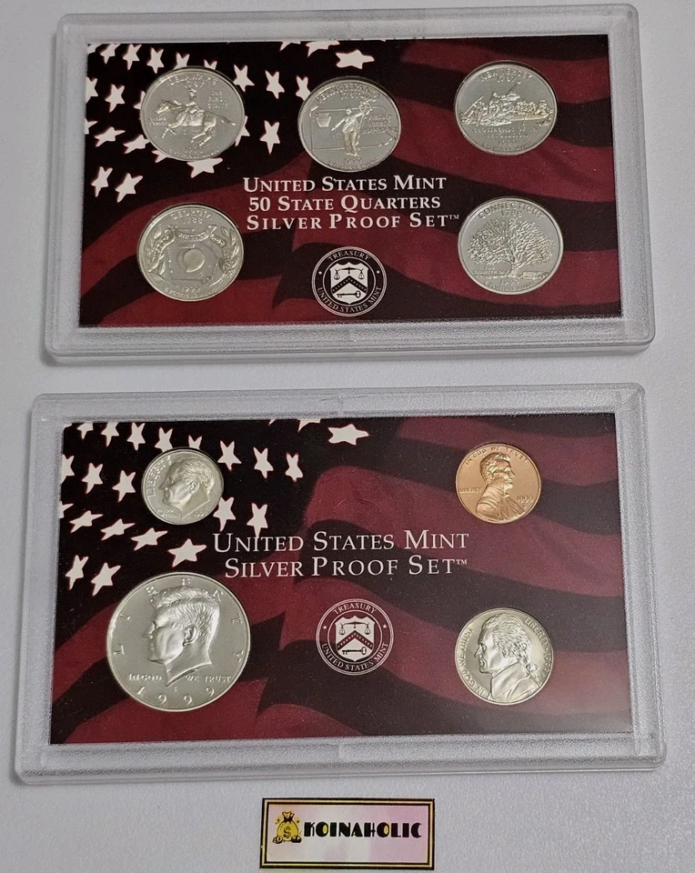 Juego de prueba S Silver 1999 en caja original con certificado de autenticidad, de almacenamiento "primero en serie" Foto 2 de 4