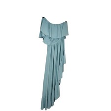 Zessica One Shoulder Sleeveless Ruffle Asymmetrical High Low Dress Size...