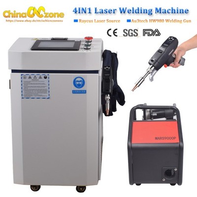 Raycus 1500W 2000W 4IN1 Laser Welder Welding Cutting Cleaning Machine HW980 Gun