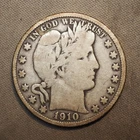 1910 **P** BARBER SILVER HALF DOLLAR ***NICE COIN!***  FREE SHIPPING! C1956