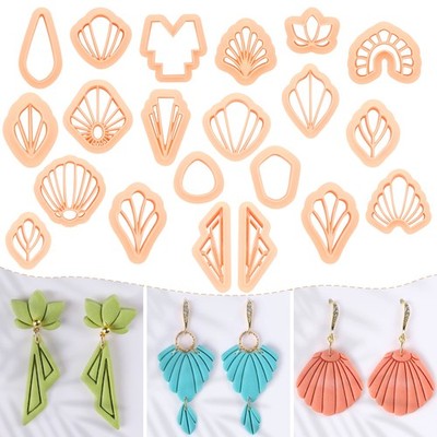 Basic Clay Earring Cutters - 21 Pcs Polymer Clay Cutters, Classic Geometric C...