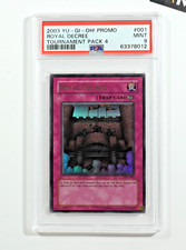 Yu-Gi-Oh! PSA 9 Royal Decree #TP4-001 Tournament Pack 4 Ultra Rare 2003 Eng